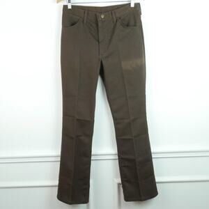 Vintage Wrangler Mens Pants Bootcut Western Rodeo Brown 70s 31 x 32 USA